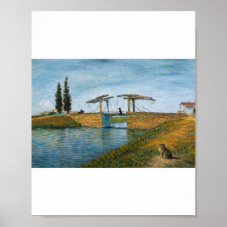 De kat bij de Langlois-brugposter Poster