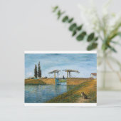 De kat bij Langlois Bridge Postcard Briefkaart (Staand voorkant)