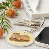 De kat brood sandwich sleutelhanger (Voorkant Rechts)