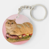 De kat brood sandwich sleutelhanger (Achterkant)