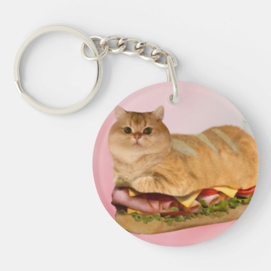 De kat brood sandwich sleutelhanger (Voorkant)