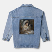 De kat bruid olieverf, denim jacket (Achterkant)