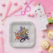 De kat constellatie papieren bordje (Feest)