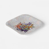 De kat constellatie papieren bordje (Gebogen)