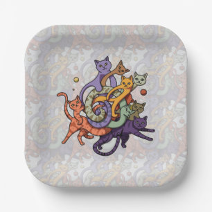 De kat constellatie papieren bordje