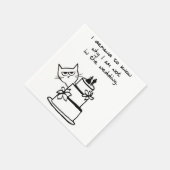 De kat crasht de bruiloft - grappige huwelijksdouc servetten (Hoek)