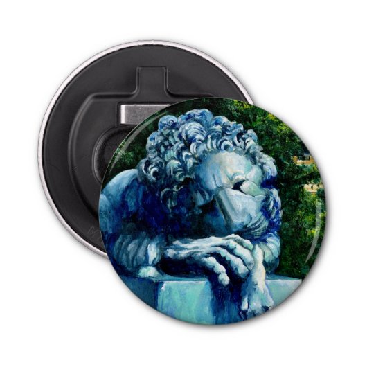 De kat, die de Canarische Eilanden at, Washington  Button Flesopener (Voorkant)