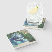 De kat, die de Canarische Eilanden at, Washington  Stenen Onderzetter (Zijkant)