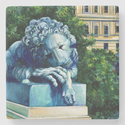 De kat, die de Canarische Eilanden at, Washington  Stenen Onderzetter (Voorkant)