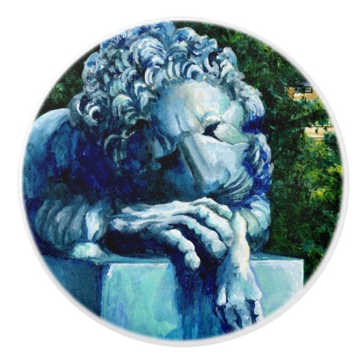 De kat die de Canarische Eilanden heeft gegeten Keramische Knop (Voorkant)