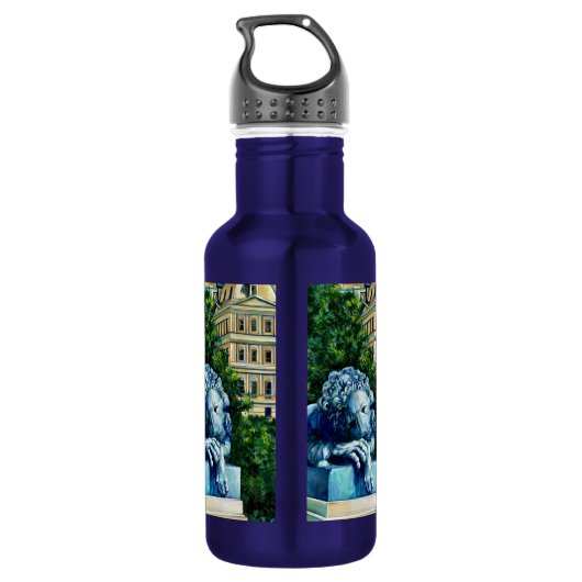 De kat die de Canarische Eilanden heeft gegeten Waterfles (Achterkant)