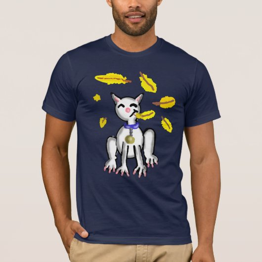 De kat die de Canarische T-shirt vormt (Voorkant)
