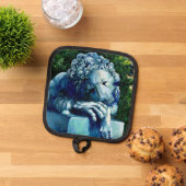 De kat die de kanarie opat pannenlap (Top down)