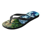 De kat die de kanarie opat teenslippers (Schuin)