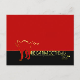 De kat die het Briefkaart van de melk kreeg