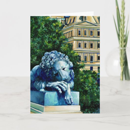 De kat die het Canarische Wenskaart at Kaart (Voorkant)