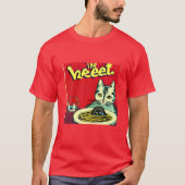 De kat die van Spaghetti Funny Kitten Kat Vin houd T-shirt (Voorkant)