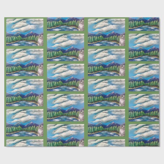 De kat die van wandelpapier hield cadeaupapier (Vlak)