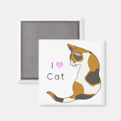 De kat die zich omdraait (schildpad) magneet (Voorkant / Achterkant)