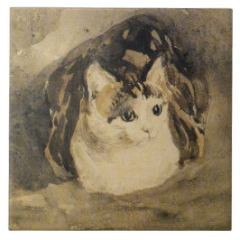 De kat (door Gwen John) Tegeltje