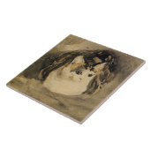 De kat (door Gwen John) Tegeltje (Zijkant)