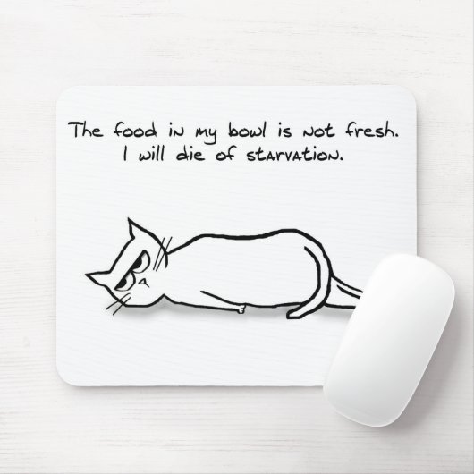 De kat eist vers voedsel - Funny Cat Gift Muismat (Met muis)