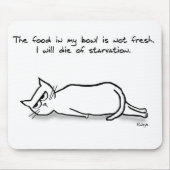 De kat eist vers voedsel - Funny Cat Gift Muismat (Voorkant)