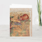 De kat en Alice van Cheshire Kaart (Achterkant)