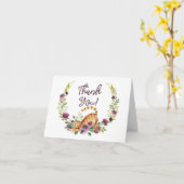 De Kat en de Bloemen van de waterverf danken u Kaart (Gele Bloem)