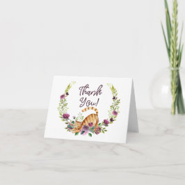 De Kat en de Bloemen van de waterverf danken u Kaart