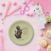 De kat en de fistel papieren bordje (Feest)