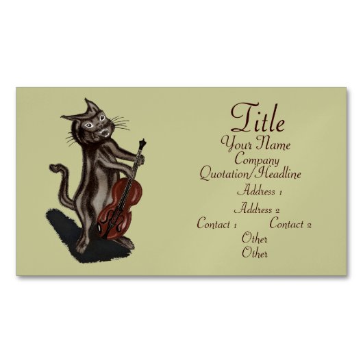 De kat en de fistel visitekaartje magneet (Voorkant)