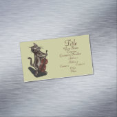 De kat en de fistel visitekaartje magneet (Voorbeeld)