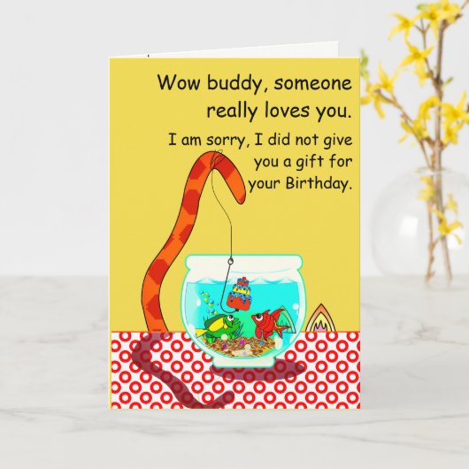 De kat en de Kaart van de Verjaardag van de Kom (Gele Bloem)