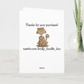 De kat en de katjes van de Mama van Purrfect Kaart (Achterkant)