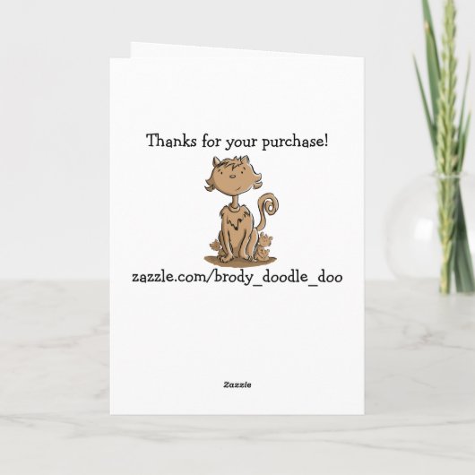 De kat en de katjes van de Mama van Purrfect Kaart (Achterkant)