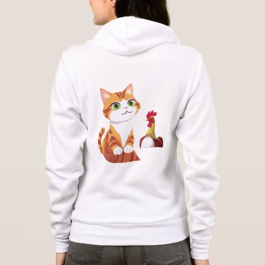 De kat en de kip hoodie (Achterkant)