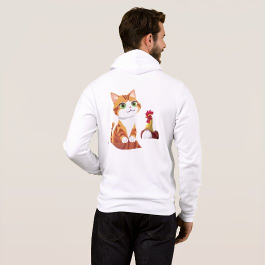 De kat en de kip hoodie (Achterkant volledig)