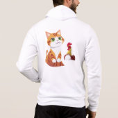 De kat en de kip hoodie (Achterkant)