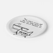 De kat en de nieuwe baby - Funny Baby shower Papieren Bordje (Gekanteld)