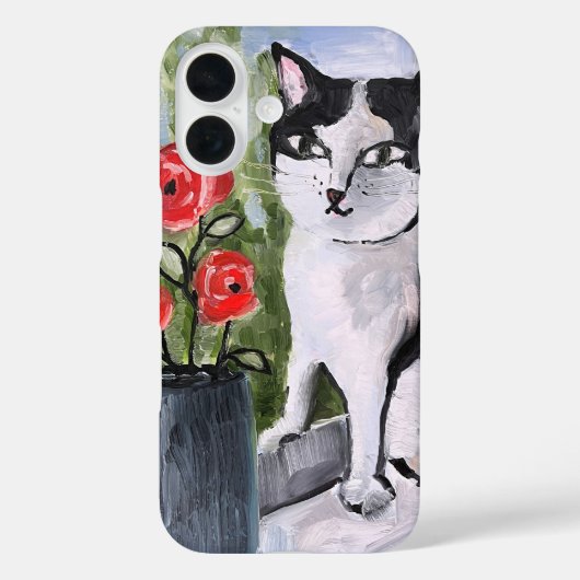 De kat en de papavers Case-Mate iPhone case (Achterkant)