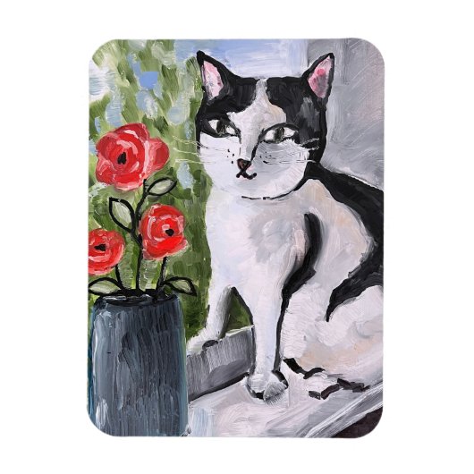 De kat en de papavers magneet (Verticaal)
