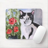De kat en de papavers muismat (Met muis)