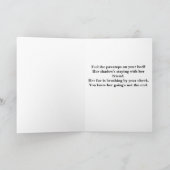 De kat en de Rosebud Pet Sympathy Card Kaart (Binnen)