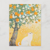 De Kat en de Sinaasappelboom Briefkaart (Voorkant)