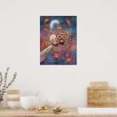 De Kat en de Uil Mooie Kunst Poster (Keuken)