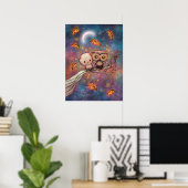 De Kat en de Uil Mooie Kunst Poster (Thuiskantoor)