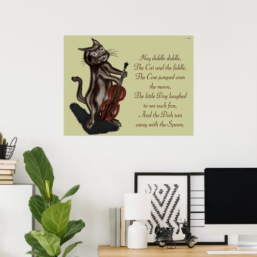 De Kat en de Viool Poster (Thuiskantoor)