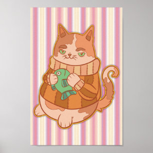 De kat en de vis poster