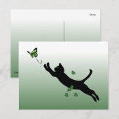 De kat en de vlinder briefkaart (Voorkant / Achterkant)